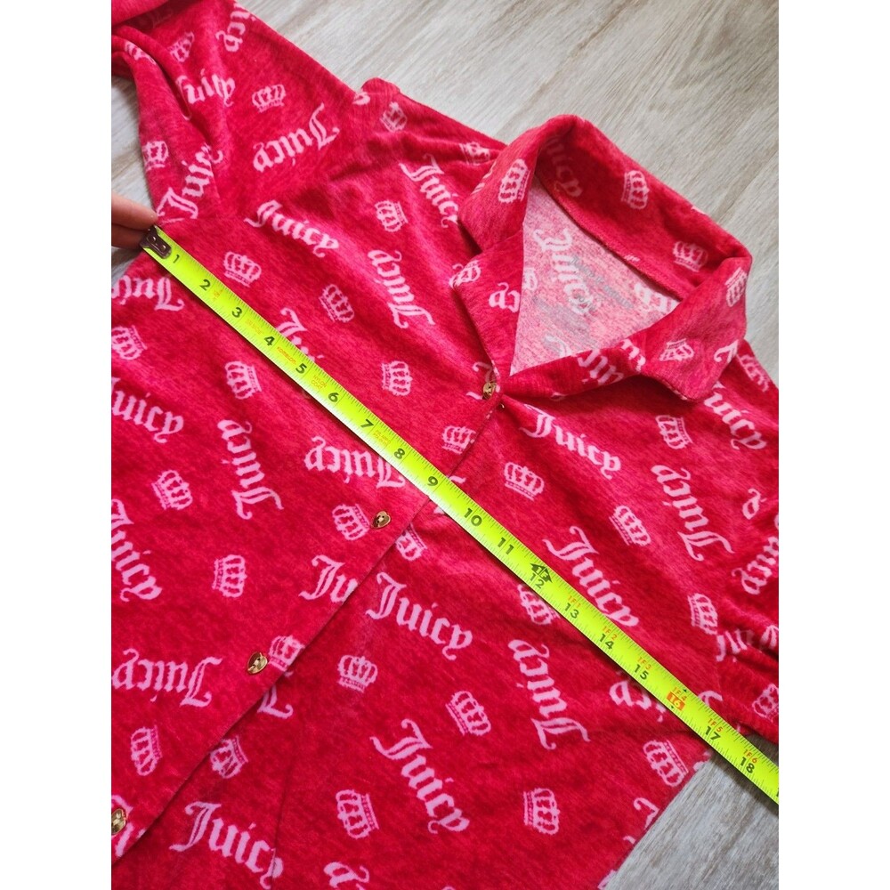 Juicy Couture Girl 2 Piece Pajama Set Size 10 12 Pink Logo Print Long Sleeve EUC - Picture 4 of 13